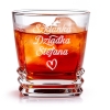 Kwadratowa Szklanka do whisky z grawerem 270ml Prezent Urodziny dla Dziadka