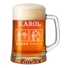 Kufel do piwa na prezent wieczór kawalerski dla świadka  z grawerem 620ml