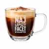 Duży szklany kubek z grawerem Dla Niego 420ml LOGO Dzień Chłopaka