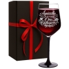 Kieliszek Rubin Black grawer 370ml pudełko, Prezent na Urodziny, dla Niej