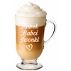 Szklanka do kawy latte na nóżce z grawerem Prezent Babci Dziadka