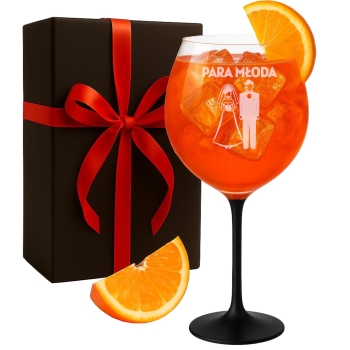 Duży kieliszek z grawerem XXL na ślub wesele Wzory w pudełku