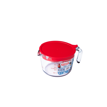 Pyrex Duży Dzbanek Z Miarką Skalą 1l Pokrywa