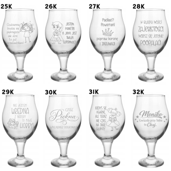 Zestaw kieliszek do drinków Aperol 570ml grawer Panieński Urodziny brelok