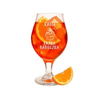 Szklanka Do Piwa na Nóżce 570ml z grawerem Prezent dla Niej Niego