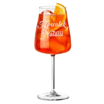 Kieliszek do Wina Aperol Spritz z grawerem Prezent dla Niej Urodziny 600ml