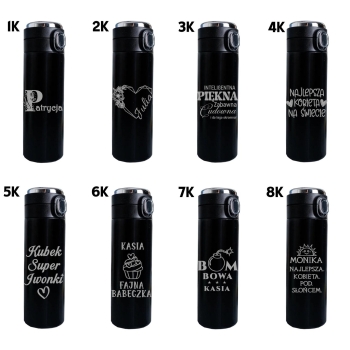 Kubek termiczny z Grawerem z wyświetlaczem logo tekst Prezent na Dzień Kobiet Mężczyzn Urodziny