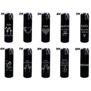 Zestaw 2 Kubków termicznych z wyświetlaczem Grawer Prezent na Walentynki