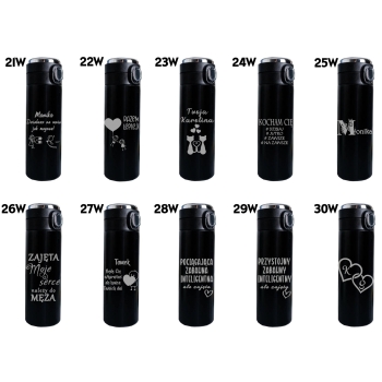 Zestaw 2 Kubków termicznych z wyświetlaczem Grawer Prezent na Walentynki