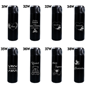 Zestaw 2 Kubków termicznych z wyświetlaczem Grawer Prezent na Walentynki