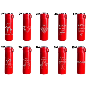 Zestaw 2 Kubków termicznych z wyświetlaczem Grawer Prezent na Walentynki