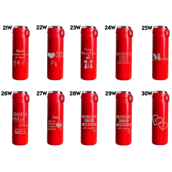 Zestaw 2 Kubków termicznych z wyświetlaczem Grawer Prezent na Walentynki