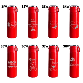 Zestaw 2 Kubków termicznych z wyświetlaczem Grawer Prezent na Walentynki