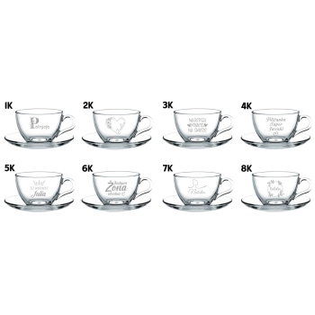 Filiżanka do kawy z Grawerem Logo Prezent na Walentynki Dzień Kobiet 215ml