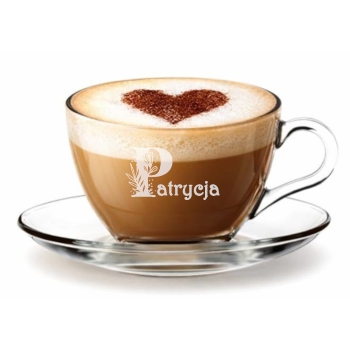 Filiżanka do kawy z Grawerem Logo Prezent na Walentynki Dzień Kobiet 215ml