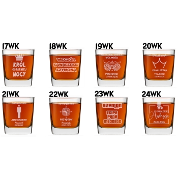 Szklanka do drinków whisky na wieczór kawalerski dla Świadka z grawerem 250ml