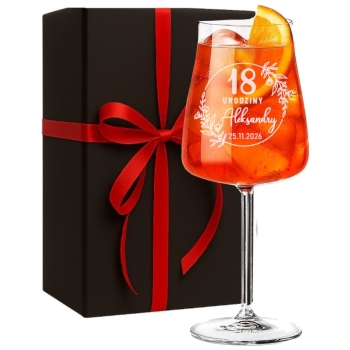 Kieliszek do Wina Aperol Spritz z grawerem Prezent dla Niej Urodziny 600ml