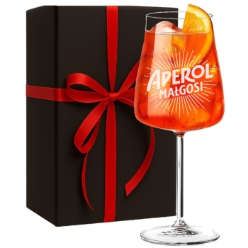 Kieliszek do Wina Aperol Spritz z grawerem Prezent dla Niej Urodziny 600ml