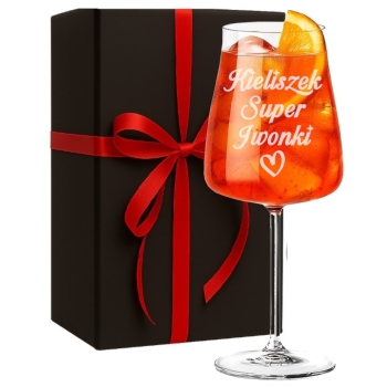 Kieliszek do Wina Aperol Spritz z grawerem Prezent dla Niej Urodziny 600ml