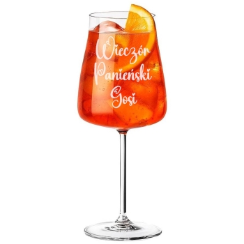 Kieliszek do Wina Aperol Spritz z grawerem Prezent dla Niej Urodziny 600ml