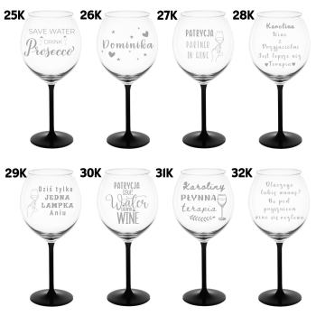 Kieliszek z grawerem do wina Aperola 600ml na Prezent dla Kobiety Urodziny