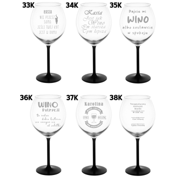 Kieliszek z grawerem do wina Aperola 600ml na Prezent dla Kobiety Urodziny