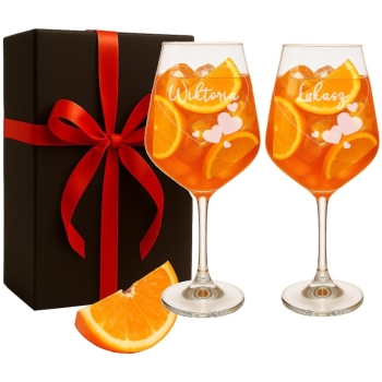Zestaw 2 x Kieliszek XXL z grawerem 530ml dla pary Urodziny Rocznica