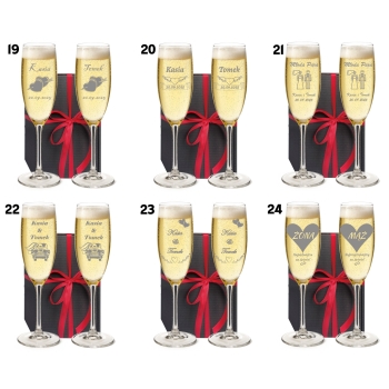 Kieliszki do szampana z GRAWEREM Wesele Para Młoda panieński PREZENT