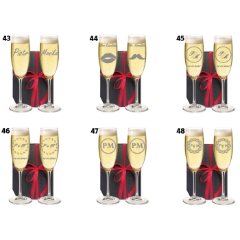 Kieliszki do szampana z GRAWEREM Wesele Para Młoda panieński PREZENT