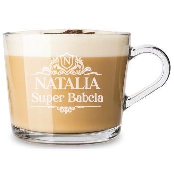 Kubek z grawerem Filiżanka Twój Napis Prezent Logo 450ml Babci i Dziadka