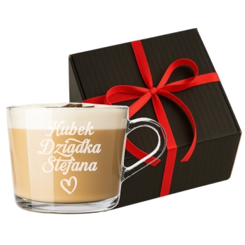 Filiżanka z grawerem Kubek 450ml Twój Napis Prezent dla Babci i Dziadka