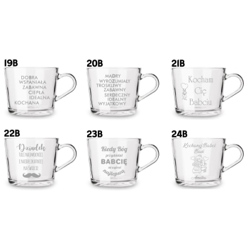 Kubek z grawerem Filiżanka Twój Napis Prezent Logo 450ml Babci i Dziadka