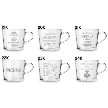 Filiżanka ze spodkiem 450ml Grawer Napis Prezent Urodziny Dla Niej Kobiet