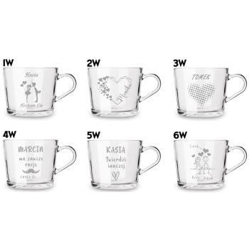 Kubek z grawerem Filiżanka Twój Napis Logo 450ml Prezent na Walentynki