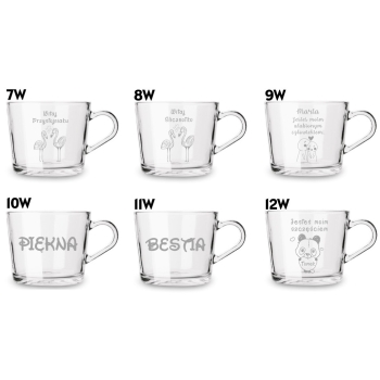 Kubek z grawerem Filiżanka Twój Napis Logo 450ml Prezent na Walentynki