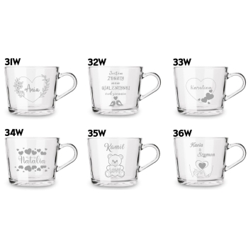 Kubek z grawerem Filiżanka Twój Napis Logo 450ml Prezent na Walentynki