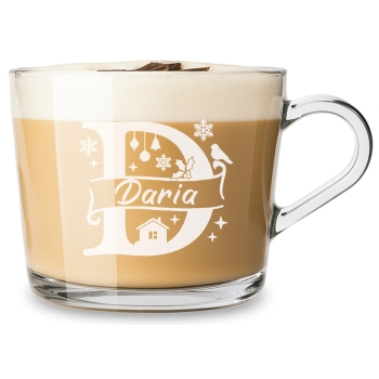 Świąteczny Kubek z grawerem Filiżanka Twój Napis Prezent Tekst Logo 450ml