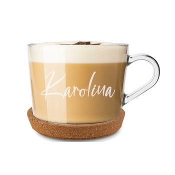 Filiżanka ze spodkiem 450ml Grawer Napis Prezent Urodziny Dla Niej Kobiet