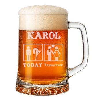 Kufel do piwa na prezent wieczór kawalerski dla świadka  z grawerem 620ml