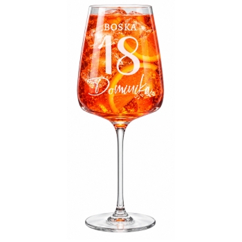 Mega Kieliszek XXL do Aperola Wina z Grawerem 710ml Prezent dla Dziewczyny