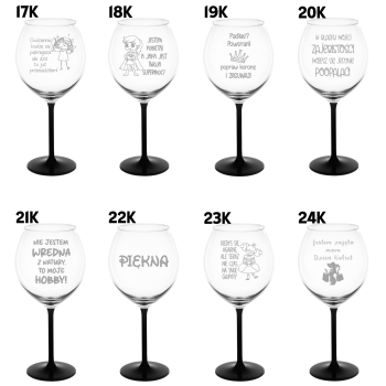 Kieliszek z grawerem do wina Aperola 600ml na Prezent dla Kobiety Urodziny