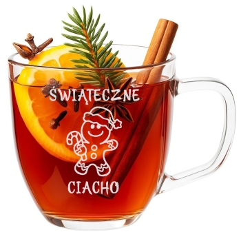 Świąteczny kubek z grawerem 420ml prezent na Święta Twój Napis Imię Logo