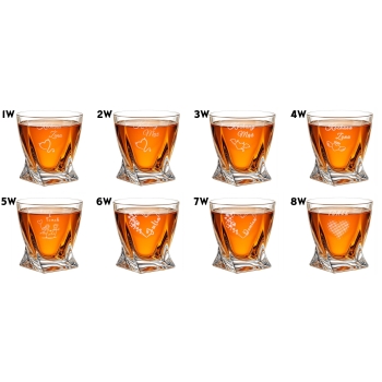 Szklanka kryształowa Whisky z grawerem Prezent Urodziny Rocznica Walentynki