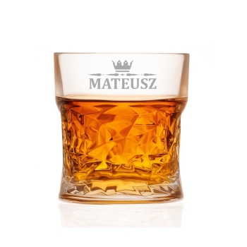 Zestaw 6 szklanek do whisky z grawerem Kryształowe 340ml Prezent Urodziny