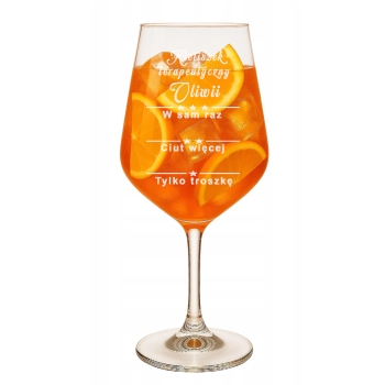 Kieliszek Terapeutyczny z grawerem na Prezent dla Kobiety Dziewczyny 530ml