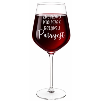 Kieliszek z grawerem Zmysłowy Kieliszek Relaksu 530ml Twoje Imię na Prezent