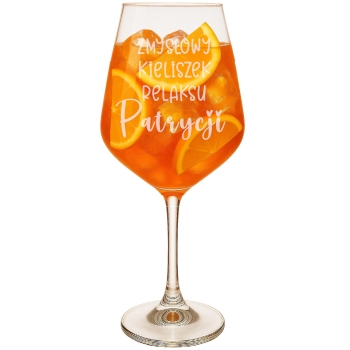 Kieliszek z grawerem Zmysłowy Kieliszek Relaksu 530ml Twoje Imię na Prezent