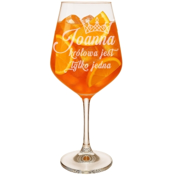 Kieliszek z grawerem XXL 530ml Prezent dla Kobiety Królowa jest tylko jedna