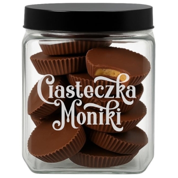 Słoik na Ciastka z Grawerem 1,3L Prezent Świąteczny Personalizowany Napis