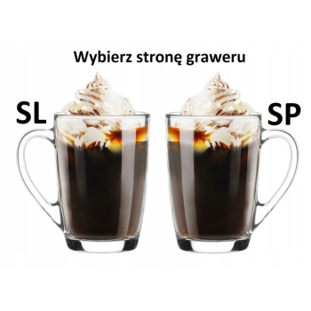 Szklany kubek z grawerem Prezent Świąteczny Twój Napis 300ml Logo